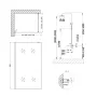 Qtap набір: Стіна Walk-in 110 BLM + Душова система на три споживача (STDBLM2011C8 + QTJAY111BLM45549) — Photo 3