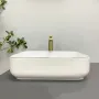 Умивальник (раковина) VBI PALERMO WHITE ROSE GOLD EDGE накладний — Photo 8