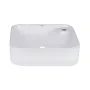 Комплект Qtap Stork: Раковина накладна квадратна 430x430x120 мм White + Донний клапан PU02 — Photo 8