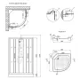 Душовий бокс Lidz Majatek SB90x90.BLA.LOW.TR, скло прозрачне 5 мм — Photo 11