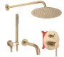 Душова система REA LUNGO BRUSHED GOLD з виливом + BOX прихованого монтажу — Photo 7