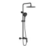 Душова система для душу Qtap Slavonice на два споживача QTSLA110BLM45914 Black Matt — Photo 5