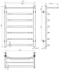 Рушникосушарка водяна Трапеція з полицею П7 500х700 Deffi нержавіюча сталь (Білий, Нижнє підключення) — Photo 5
