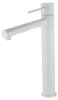IMEX MILOS STICK MATT WHITE Змішувач для умивальника високий, білий матовий — Photo 4