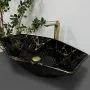 Умивальник (раковина) VBI VENEZIA MARBLE BLACK GLOSSY накладний — Photo 7