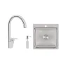 Набір для кухні Leo 2 в 1 зі змішувачем (QTLEO9062102C + LDH5050BRU35375) Chrome — Photo 3