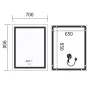 Дзеркало Mixxus Premium FLASH MR21-70x90 з Led Touch, Anti-fog, димером, регулятором яскравості, годинником (MP6618) — Photo 19
