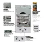 Газова колонка MIXXUS GWH-0610 BASIC GLASS димохідна 10 л/хв (панель зі скла з малюнком) (WH0027) — Photo 8