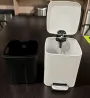 Відро для сміття з плавним закриттям квадратне ZERIX KUBIX-TC0106 WHITE 6 л (колір білий) (ZX6109) — Photo 13