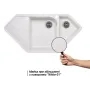 Кухонна мийка з додатковою чашею Lidz 1000x500/225 WHI-01 (LIDZWHI011000500225) — Photo 9