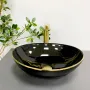 Умивальник (раковина) VBI PARMA BLACK GOLD EDGE накладний — Photo 6