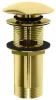 Донний клапан для раковини KOHLMAN CLICK-CLACK BRUSHED GOLD з переливом * — Photo 2