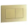 Панель змиву Koer KT-0612-12 240x160x10mm з нержавіючої сталі, кнопка квадр. ( матове золото)  — Photo 3