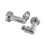 Комплект кранів для рушникосушки кутовий Koer KR.SET.550 - M1/2''xM1/2'' запірний, хромований (KR5840) — Photo 6