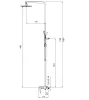 Душова колона із змішувачем водоспад Koer KB-58007-05 (Колір чорний) (KR3463) — Photo 17
