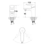 Змішувач для раковини Lidz Tani 0011F1 (k40) LDTAN001F1CRM44959 Chrome — Photo 3
