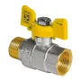 Кран кульовий KOER KR.218.G - 1" FM ГШМ YELLOW, ручка "метелик" жовта (KR0096) — Photo 3