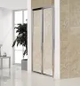 Двері bifold 90*195см, профіль хром, скло прозоре — Photo 4