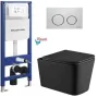 Інсталяція KollerPool AQUA LINE + TWIST White панель змиву + підвісний унітаз KVADRO Black matt з сидінням Soft-close ( змив Tornado ) — Photo 11