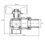 Кран з американкою 1/2" "антіпротечка"(Koer KR.228.W-Gi) кутовий білий (KR0195) — Photo 3