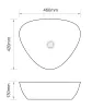 Раковина накладна Mixxus Premium WAVE-0104 MARBLE 460х420х130mm (MP6534) — Photo 5