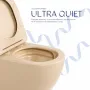 Унітаз підвісний Robin Ultra Quiet 490×365×325 мм, Beige, з сидінням Slim Duroplast / Soft-close / Quick Release QT13332381АSSB Qtap — Photo 12