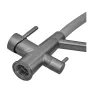 Змішувач для кухні ZERIX FUL-021 GRAPHITE REFL.GRAY з силіконовим виливом, з нерж.сталі SUS304 з виходом для питної води (колір графіт, вилив сірий) (ZX6000) — Photo 10
