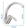 Змішувач для кухні Haiba Magic 011 із сіркою ручкою (HB0675) — Photo 3