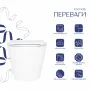 Унітаз підвісний Qtap Swan безобідковий з сідінням Soft-close QT16335180W — Photo 10