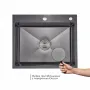 Lidz Handmade H6050HB Мийка для кухні інтегрована Decor Black PVD Honeycomb 2,5/0,5 мм LDH6050BDECPVD48371 — Photo 5