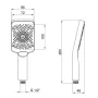 Лійка для ручного душу Qtap Rucni 145x95 мм прямокутна QTRUC125BLM45778 Black Matt — Photo 5