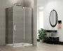 Душова кабіна без піддону Koer SR SC02-100x80x200-TR-01 прозоре скло Easy Clean 8мм, хром (KR5355) — Photo 16