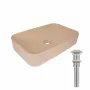 Раковина накладна Qtap Tern 610x350x135 мм, Beige, прямокутна, з донним клапаном QTTER188SB49790 — Photo 5