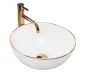Умивальник (раковина) REA STELLA ROSE GOLD EDGE накладний * — Photo 6