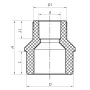 Муфта редукційна Нb 32x25 PPR Koer K0058.PRO (KP0068) — Photo 3