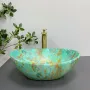Умивальник (раковина) VBI PARMA MARBLE GREEN MATT накладний — Photo 8