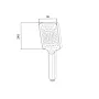 Лійка для ручного душу Qtap Rucni 245x95 мм прямокутна QTRUC125BLM45780 Black Matt — Photo 5