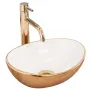 Умивальник (раковина) REA SOFIA GOLD WHITE накладний * — Photo 5