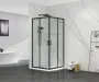 Душова кабіна без піддону Mixxus Premium DIVERSE SC02-90x90x195-TR Black прозоре скло 5мм (MI6862) — Photo 7