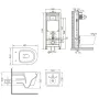 Набір інсталяційний: DOBRY унітаз twist, сидіння duroplast +VOLLE MASTER 141515 інсталяція 4 в 1, хром — Photo 3
