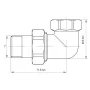 Згін американка 1 "кутовий Koer KR.342 (KR0144) — Photo 4