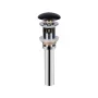 Донний клапан для раковини Qtap PU03O 70х70х227.5 Matt black з переливом — Photo 5