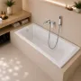 Комплект: вбудована ванна VBI GRAPPA 170x70 + сифон CHROME + ніжки — Photo 6