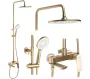 Душовий гарнітур REA AVALON BRUSHED GOLD матове золото з виливом — Photo 8