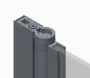 Шторки скляні на ванну розпашні Koer SR BS02-80x140-TR-07 прозоре скло 6мм, графіт (KR5941) — Photo 17