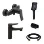 Комплект змішувачів для душу Qtap Nihonto Black Matt QTNH4022101CB+QTNH1022101CB з лійкою, шлангом та кронштейном — Photo 9