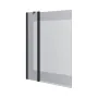 Шторка на ванну двоелементна Dakota 1100х1400мм black matt, скло 6мм clear — Photo 5