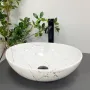 Умивальник (раковина) VBI PARMA WHITE STONE GLOSSY накладний — Photo 7