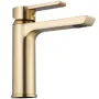 Змішувач для раковини (умивальника) REA ARGUS BRUSHED GOLD золотий матовий низький — Photo 7