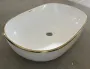 Раковина накладна Mixxus Premium ELLIPSE-0105 EDGE GOLD 600х400х150mm (MP6564) — Photo 10